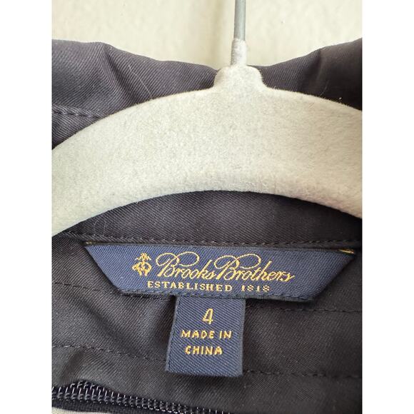 Brooks Brothers Women’s wool / cotton Classic Trench Coat Navy Blue size 4 - Picture 6 of 12